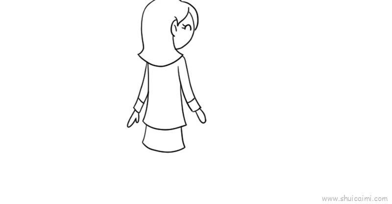 大手牵小手儿童画怎么画 大手牵小手简笔画画法