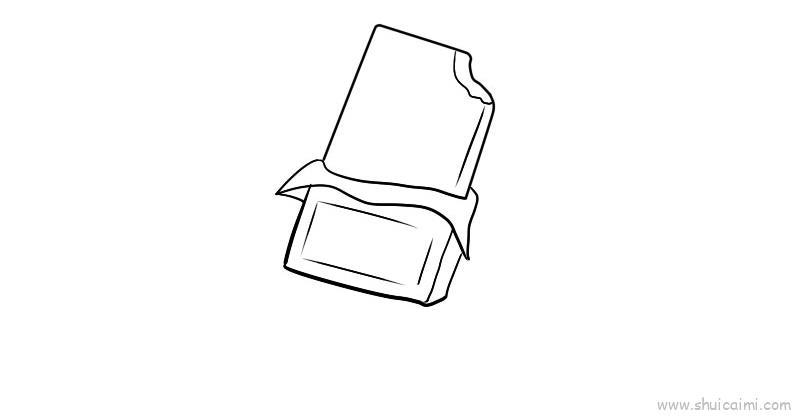卡通巧克力儿童简笔画绘画步骤教学