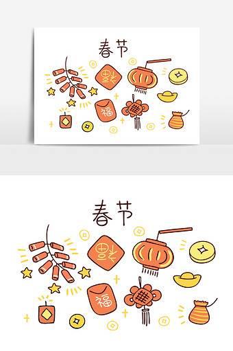 春节简笔画 春节简笔画简单又漂亮