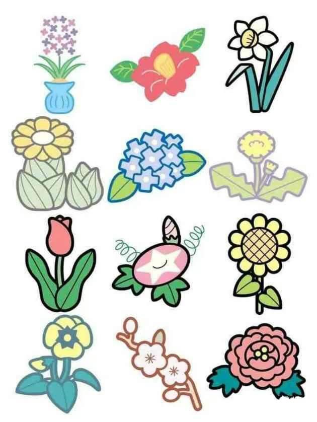 各种花简笔画图片大全 各种花简笔画图片大全大图