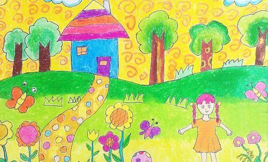 花园简笔画 花园简笔画儿童画