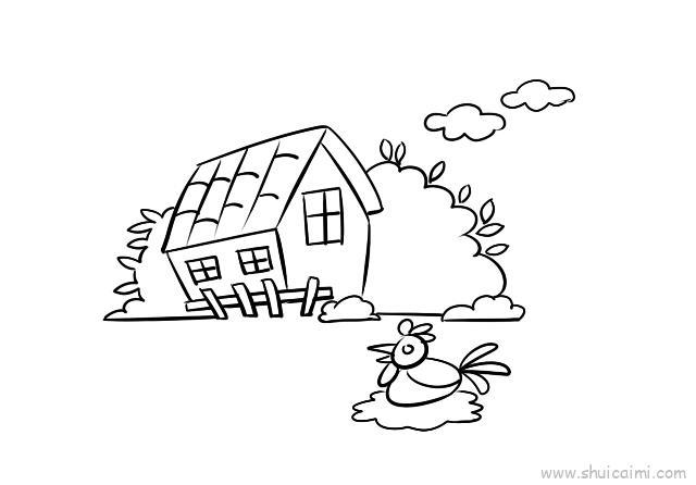 农场儿童画怎么画 农场简笔画图片大全