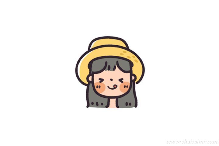 小女孩头像怎么画 小女孩头像简笔画步骤图