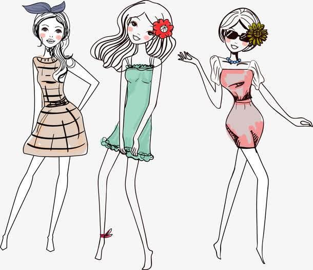 美女简笔画 美女简笔画图片大全简单