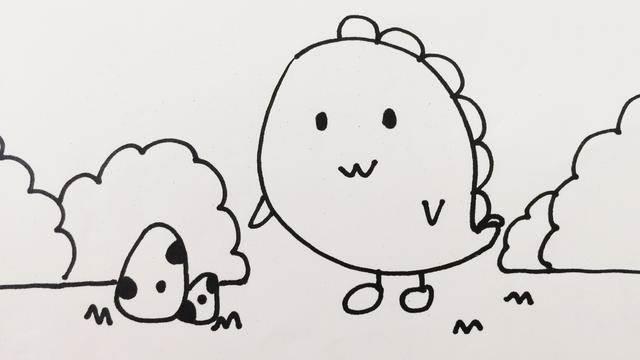 画恐龙简笔画 画恐龙简笔画图片大全