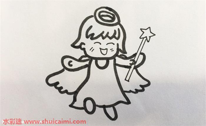 好看的Q版小天使简笔画简单教程