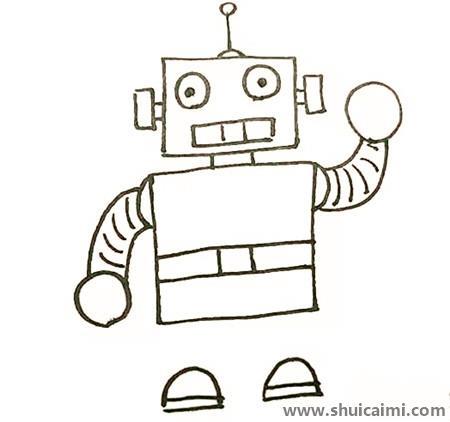 机器人儿童简笔画
