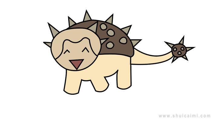 甲龙简笔画怎么画 甲龙简笔画顺序