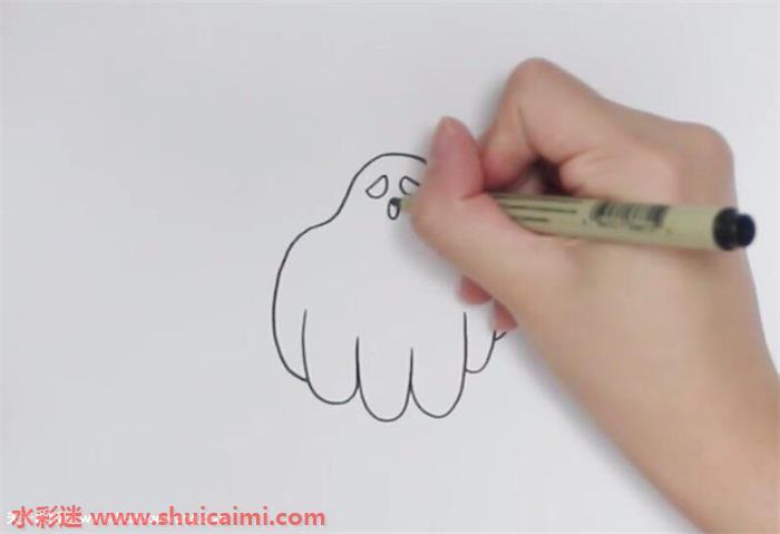 万圣节幽灵怎么画 幽灵简笔画图片带颜色