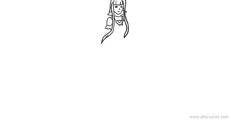 白光莹儿童画怎么画 白光莹简笔画图片