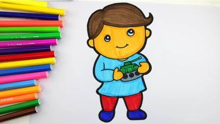 坦克士兵简笔画儿童画 幼儿园绘画坦克图片