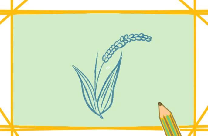 麦田简笔画 金色的麦田简笔画