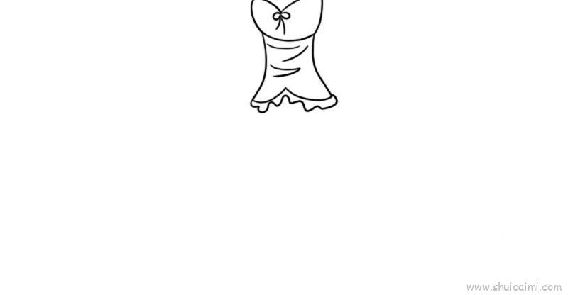 婚纱儿童画怎么画 婚纱简笔画简单