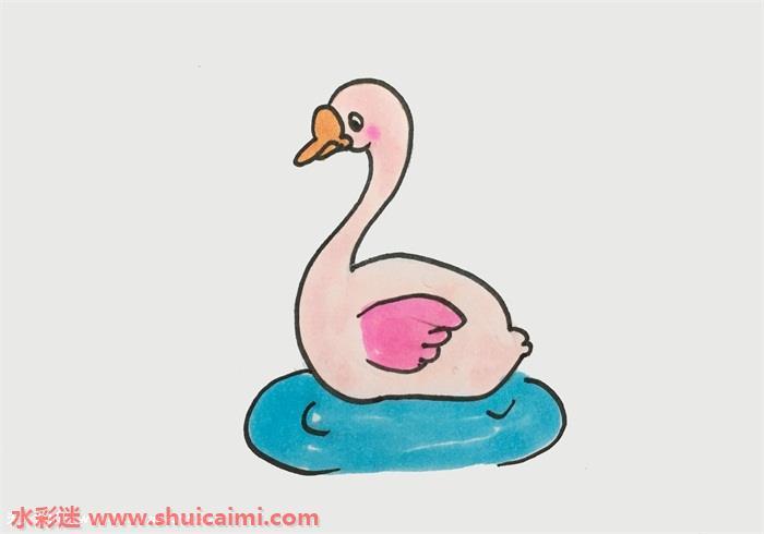 天鹅怎么画 天鹅简笔画简单彩色