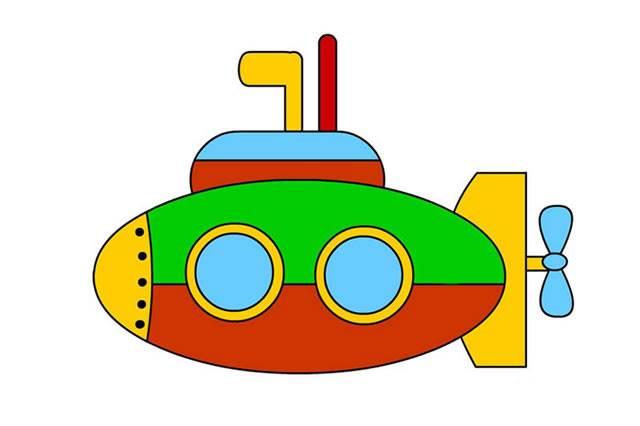潜水艇简笔画 潜水艇简笔画儿童画
