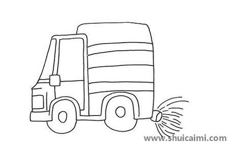 洒水车儿童简笔画