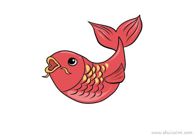 鲤鱼儿童画怎么画 鲤鱼简笔画图片