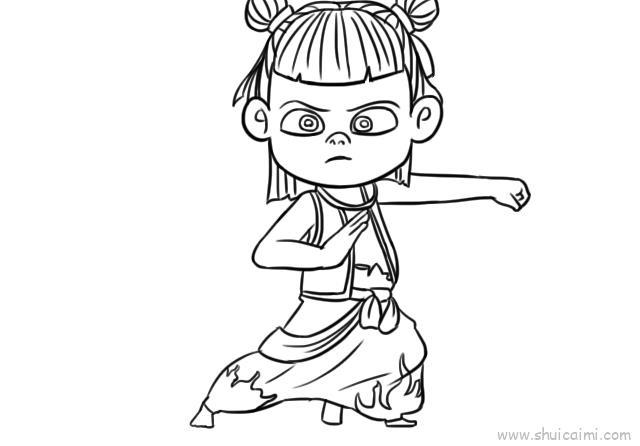 哪吒儿童画怎么画 哪吒简笔画顺序