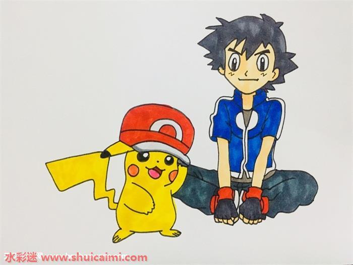 小智和皮卡丘怎么画 小智和皮卡丘简笔画简单又漂亮