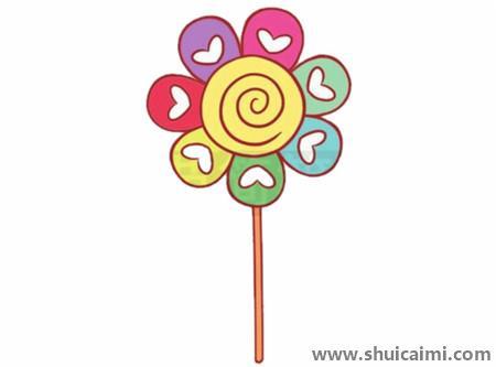 六一儿童节棒棒糖儿童简笔画