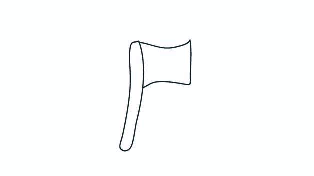 斧头简笔画怎么画 斧头简笔画顺序