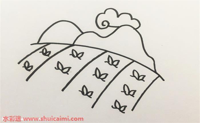 田野怎么画 田野简笔画简单又漂亮彩色