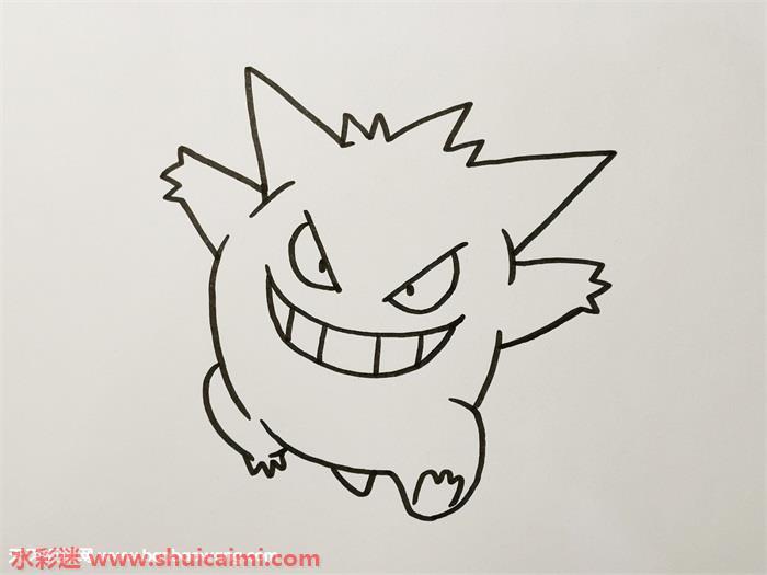 神奇宝贝耿鬼怎么画 神奇宝贝耿鬼简笔画图片