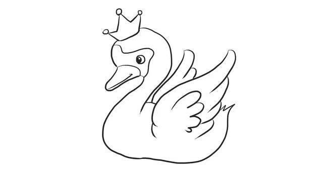 白天鹅简笔画 白天鹅简笔画简单又漂亮