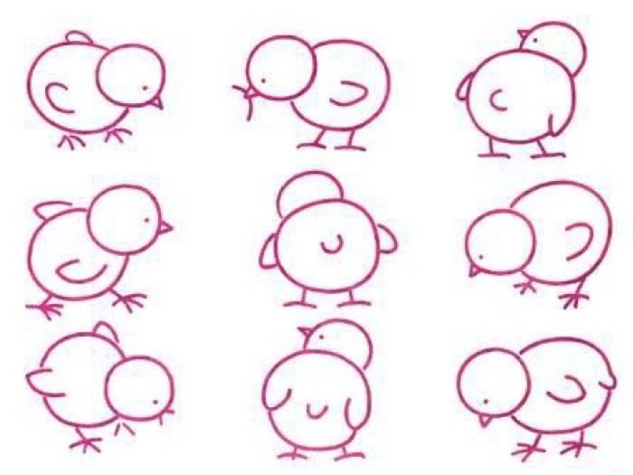 小鸡简笔画图片大全可爱 小鸡简笔画图片大全可爱图片大全