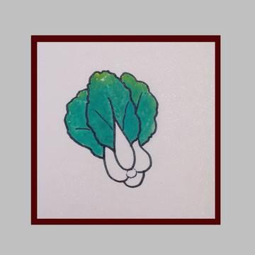 大白菜 简笔画 大白菜简笔画图片带颜色