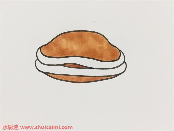 铜锣烧怎么画 铜锣烧简笔画画法