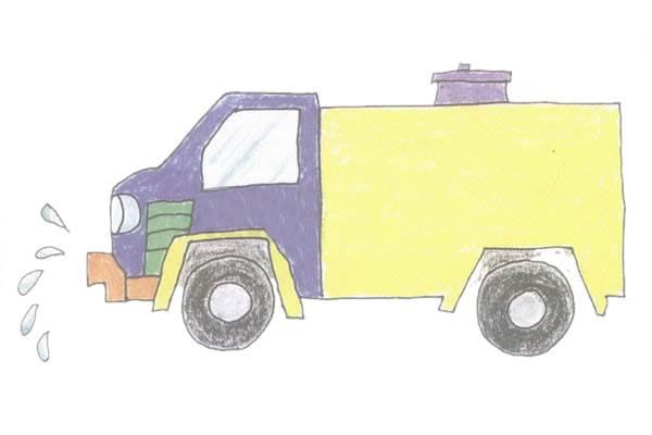 洒水车简笔画 洒水车简笔画儿童画