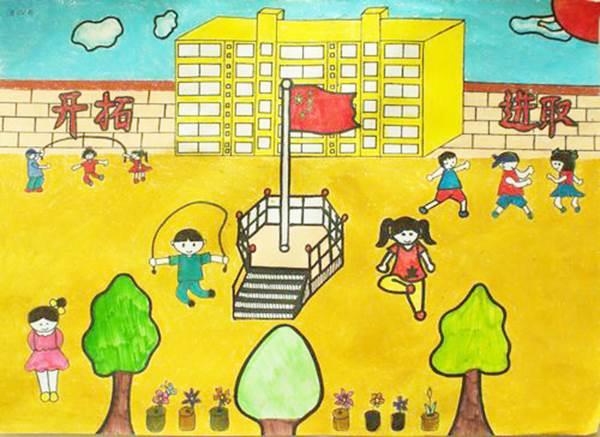 小学校园简笔画图片大全 小学校园简笔画图片大全彩色