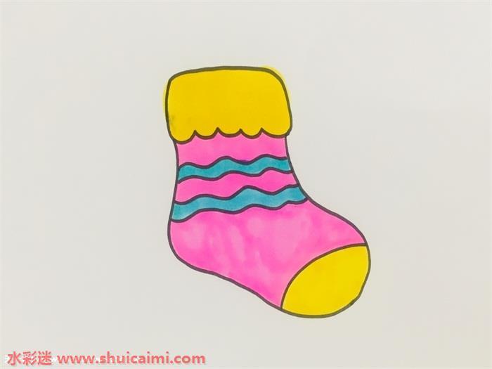 袜子简笔画怎么画图片大全彩色