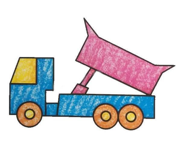 翻斗车简笔画 翻斗车简笔画图片大全