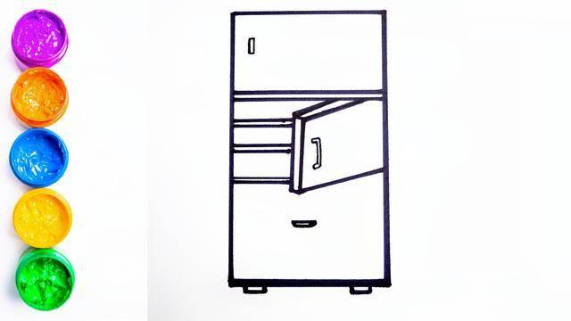 冰箱简笔画图片大全简单 冰箱简笔画图片大全大图