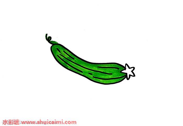 丝瓜怎么画 丝瓜简笔画图片彩色