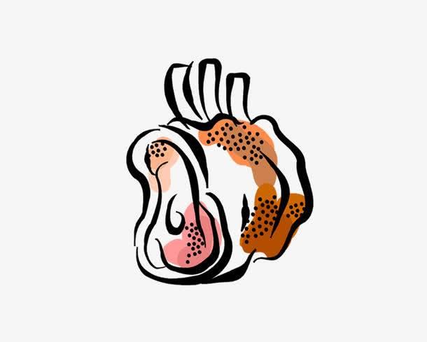 排骨简笔画 排骨简笔画图片彩色