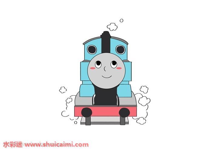 托马斯怎么画 托马斯简笔画图片