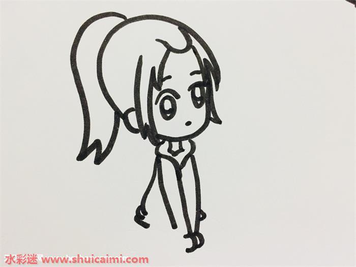 马尾女生侧面怎么画 马尾女生侧面简笔画画法