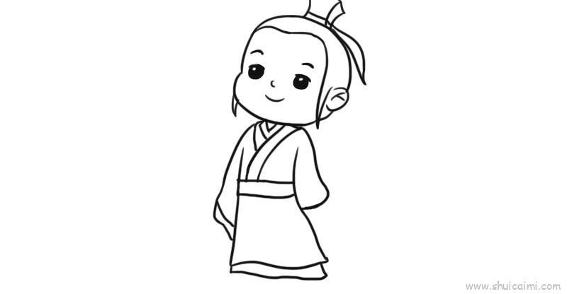 屈原儿童画怎么画 屈原简笔画图片大全