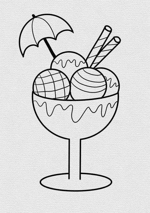 简笔画冰淇淋教程可爱到爆的雪糕插画