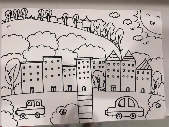 简笔画我的家乡