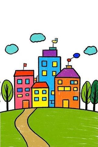 未来的家乡简笔画