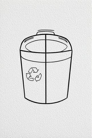 垃圾桶分类简笔画图片