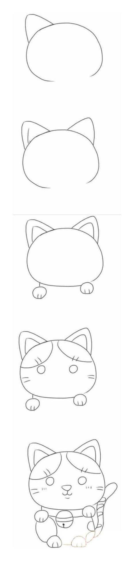 招财猫版粽子简笔画招财猫卡通猫简笔画图片小猫简笔画简笔画招财猫简