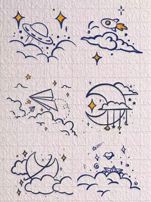 超简单ins风简笔画财经头条