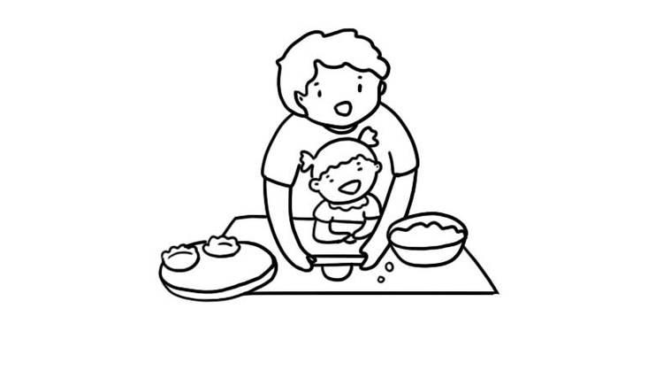 包饺子图片简笔画简单