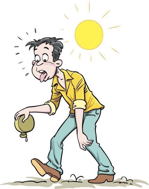 口渴的人插画下载