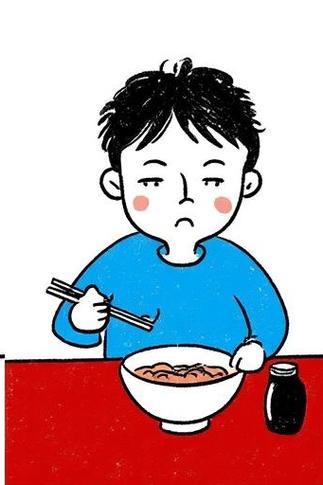 人吃饭的简笔画